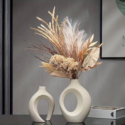 NordicVase™ - Jogo de 2 Vasos Cerâmicos Ocos Decorativos
