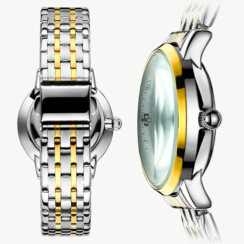 OPK Brand Fashion Waterproof Steel Belt Single Calendar Trend Ladies Quartz Watch 6006