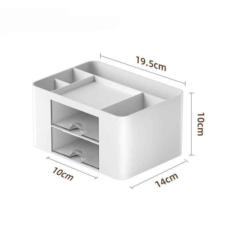 1PC Pen Organizer With 2 Drawer Multi-Functional Pencil Holder For Desk Holder Storage Box For Desk Office Supplies Vanity Table
