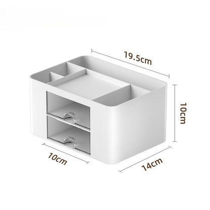 1PC Pen Organizer With 2 Drawer Multi-Functional Pencil Holder For Desk Holder Storage Box For Desk Office Supplies Vanity Table