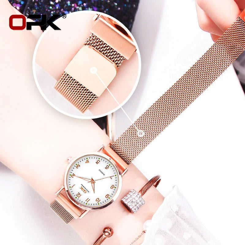 8115 Magnetic Strap With Automatic Adsorption Strap Quartz Watch Women's Watch