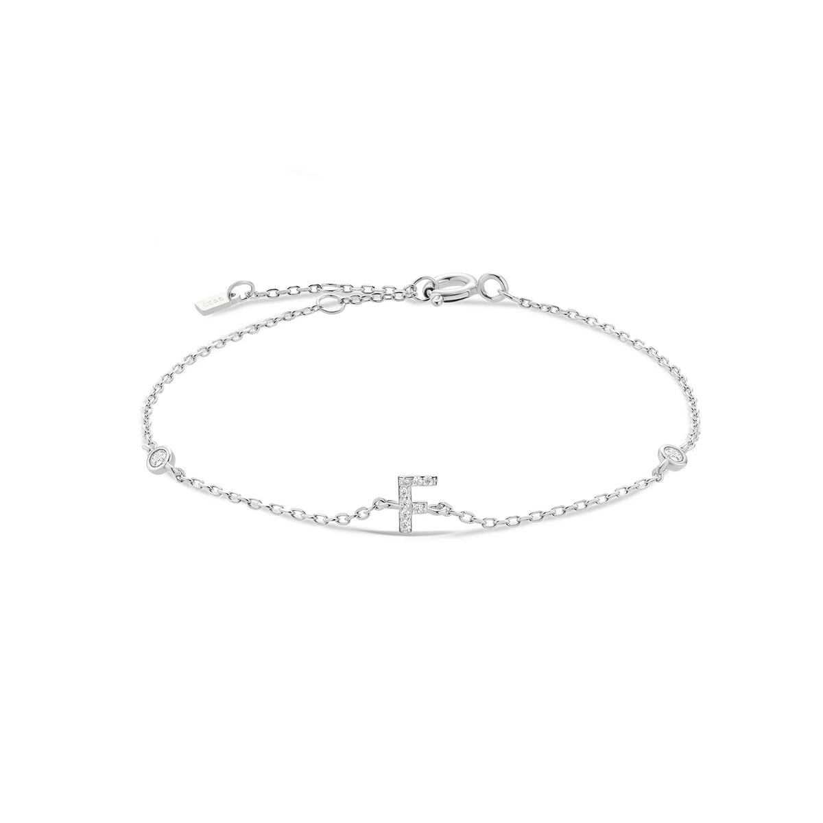 ANDYWEN 925 Sterling Silver Initial 26 Letters Alphabet Monogram Gold Name Bracelet Crystal CZ Zircon 2021 Fashionable Jewelry